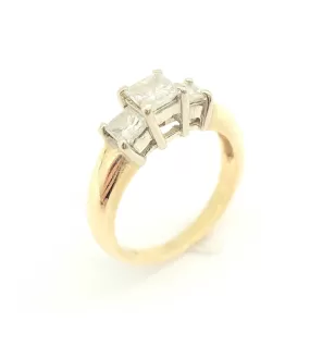 1 Carat Three Stone Ring