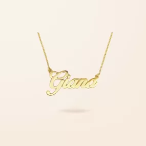 10K Gold Script Name Necklace