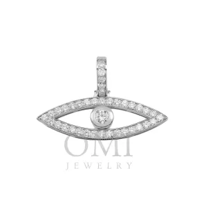 14K GOLD DIAMOND EYE PENDANT 3.95 CT