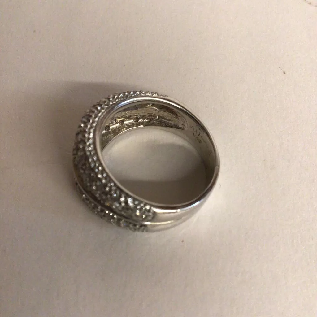 14Kt White Gold Diamond Ring Size 5 1/2