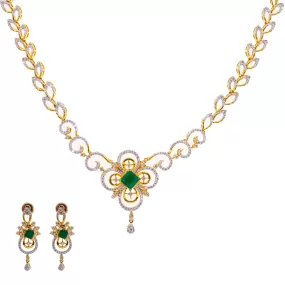 18K Gold Diamond Jewelry Set (41.6gm)