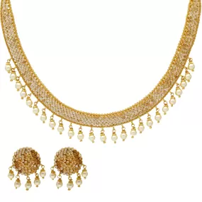 22K Yellow Gold & Polki Jewelry Set (56.9 gm)