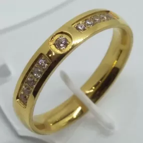 8K Italy Gold Wedding Rings with Stones