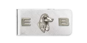 Afghan Hound Money Clip Jewelry Sterling Silver Handmade Dog Money Clip AF5-MD