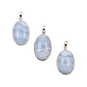 Agate - Blue Lace, Pendants