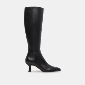 AUGGIE WIDE CALF BOOTS BLACK LEATHER