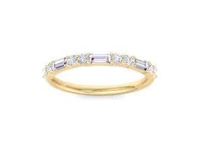 Baguette Diamond Ring Half Eternity Baguette Diamond Wedding Band