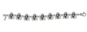 Basset Hound Bracelet Jewelry Sterling Silver Handmade Dog Bracelet BAS6-BR