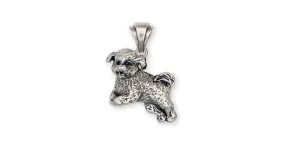 Bichon Frise Pendant Jewelry Sterling Silver Handmade Dog Pendant BF2-P