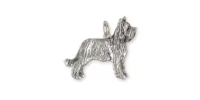 Briard Charm Jewelry Sterling Silver Handmade Dog Charm BRD1-C