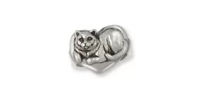 British Shorthair Ring Jewelry Sterling Silver Handmade Cat Ring BRS2-R