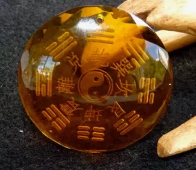 Dao Bagua Symbol Chinese Citrine Crystal Pendant (CP-235)