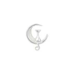 Earrings - Silver Cat Moon