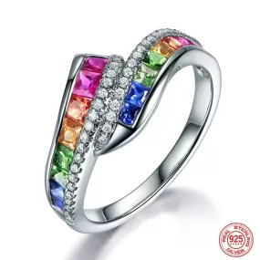 Fashion Charm Crystal Zircon Ring - 925 Sterling Silver