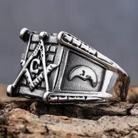 Free Mason Square Ring - R160