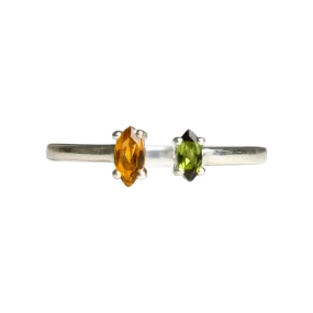 Green & Yellow Tourmaline Ring