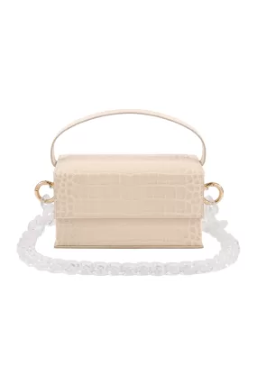 IDA Beige Croc (Small) with Chain