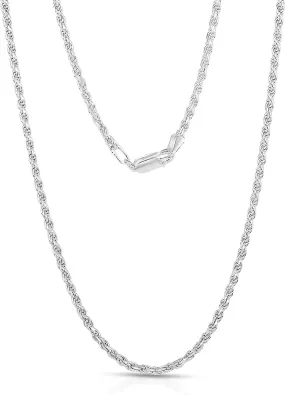 Italian Sterling Silver 2.2mm Rope Chain