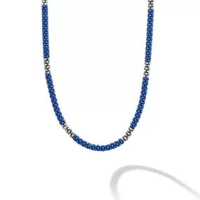 LAGOS Blue Caviar 3mm Station Ceramic Beaded Necklace