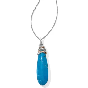 Neptune's Rings Pyramid Drop Turquoise Necklace