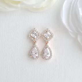 Rose Gold Bridesmaids Earrings- Kala