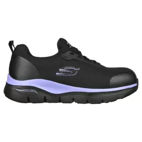 'Skechers' Women's Evzan SR Alloy Toe - Black / Purple