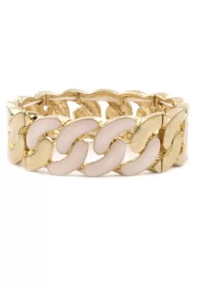 Stretch Link Bracelet - Gold Blush