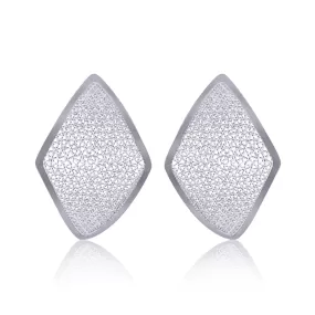 TAMMY SILVER LARGE STUD EARRINGS FILIGREE