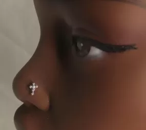 Tiny Cross Nose Stud Piercing Jewelry